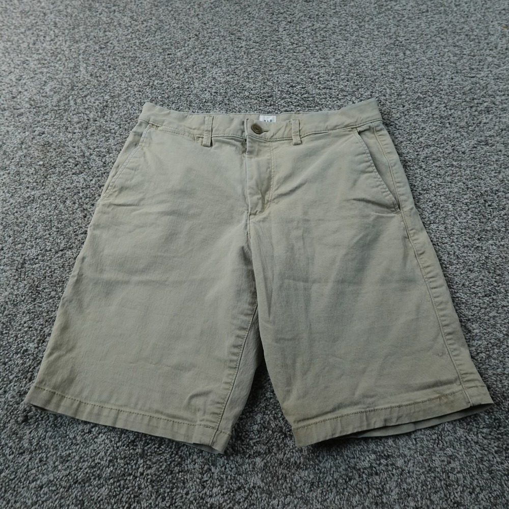 Gap Shorts Mens 29 Beige Tan Brown Khaki Chino Flat‎ Front Stretch Casual Preppy